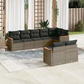 8-teiliges Gartensofa-Set und graue synthetische Rattankissen von , Gartensets - Ref: Foro24-3226151, Preis: 500,83 €, Rabatt: %