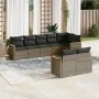 8-teiliges Gartensofa-Set und graue synthetische Rattankissen von , Gartensets - Ref: Foro24-3226151, Preis: 500,83 €, Rabatt: %