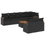 8-piece garden sofa set and black synthetic rattan cushions by , Garden sets - Ref: Foro24-3226153, Price: 591,82 €, Discount: %