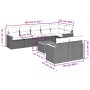 9-teiliges Gartenmöbel-Set und graue synthetische Rattankissen von , Gartensets - Ref: Foro24-3226158, Preis: 513,77 €, Rabat...