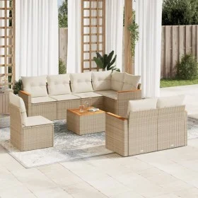 9-piece garden sofa set with beige synthetic rattan cushions by , Garden sets - Ref: Foro24-3226170, Price: 612,37 €, Discoun...