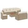 9-teiliges Gartensofa-Set mit beigen synthetischen Rattankissen von , Gartensets - Ref: Foro24-3226170, Preis: 611,69 €, Raba...