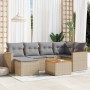 Gartensofa-Set mit beigem Kissenmix, 7-teilig aus PE-Rattan von , Gartensets - Ref: Foro24-3226185, Preis: 402,74 €, Rabatt: %