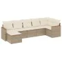 7-piece garden sofa set and beige synthetic rattan cushions by , Garden sets - Ref: Foro24-3226191, Price: 460,14 €, Discount: %