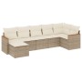 Set sofás de jardín 7 piezas y cojines ratán sintético beige de , Conjuntos de jardín - Ref: Foro24-3226191, Precio: 428,67 €...