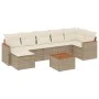 Gartensofa-Set mit beigen Kissen 8 Stück PE-Rattan von , Gartensets - Ref: Foro24-3226198, Preis: 498,68 €, Rabatt: %