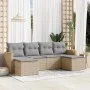 Garden sofa set with beige cushions mix 6 pieces PE rattan by , Garden sets - Ref: Foro24-3226220, Price: 334,35 €, Discount: %