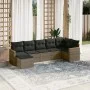 7-piece garden sofa set with gray PE rattan cushions by , Garden sets - Ref: Foro24-3226193, Price: 400,80 €, Discount: %