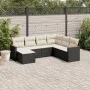 7-piece garden dining set and black synthetic rattan cushions by , Garden sets - Ref: Foro24-3226203, Price: 402,58 €, Discou...