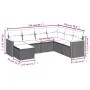 7-piece garden dining set and black synthetic rattan cushions by , Garden sets - Ref: Foro24-3226203, Price: 402,58 €, Discou...