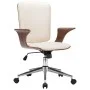Cremefarbener Bürodrehstuhl aus gebogenem Holz und Kunstleder von vidaXL, Bürostühle - Ref: Foro24-283134, Preis: 174,28 €, R...