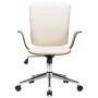 Cremefarbener Bürodrehstuhl aus gebogenem Holz und Kunstleder von vidaXL, Bürostühle - Ref: Foro24-283134, Preis: 174,28 €, R...