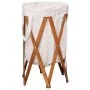 Foldable laundry basket made of wood and cream-colored fabric by vidaXL, Laundry baskets - Ref: Foro24-284227, Price: 23,03 €...