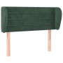 Cabecero de terciopelo verde oscuro 103x23x78/88 cm