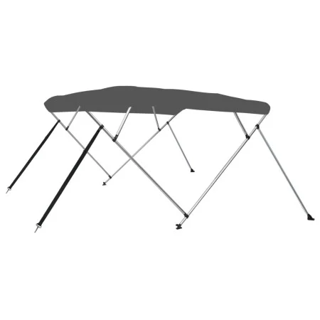 Anthrazitgraue 4-Bogen-Bimini-Markise 243x210x137 cm von , Aufbewahrungsabdeckungen für Boote - Ref: Foro24-93139, Preis: 177...