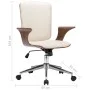 Cremefarbener Bürodrehstuhl aus gebogenem Holz und Kunstleder von vidaXL, Bürostühle - Ref: Foro24-283134, Preis: 174,28 €, R...
