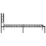 Bed frame with black metal headboard 90x190 cm by , Beds and slatted bases - Ref: Foro24-355553, Price: 65,13 €, Discount: %
