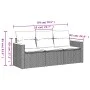Garden sofa set with cushions 3 pieces black synthetic rattan by , Garden sets - Ref: Foro24-3225755, Price: 190,39 €, Discou...