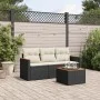 4-piece garden sofa set with black synthetic rattan cushions by , Garden sets - Ref: Foro24-3225762, Price: 225,81 €, Discoun...
