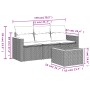 4-piece garden sofa set with black synthetic rattan cushions by , Garden sets - Ref: Foro24-3225762, Price: 220,39 €, Discoun...