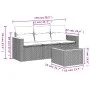 4-piece garden sofa set with black synthetic rattan cushions by , Garden sets - Ref: Foro24-3225762, Price: 225,81 €, Discoun...