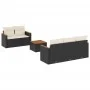 6-teiliges Gartensofa-Set und schwarze synthetische Rattankissen von , Gartensets - Ref: Foro24-3225783, Preis: 358,79 €, Rab...