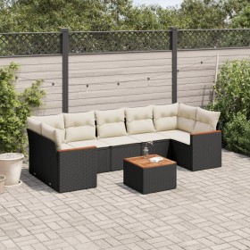 8-piece garden sofa set and black synthetic rattan cushions by , Garden sets - Ref: Foro24-3225811, Price: 450,41 €, Discount: %