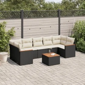 8-piece garden sofa set and black synthetic rattan cushions by , Garden sets - Ref: Foro24-3225811, Price: 475,78 €, Discount: %