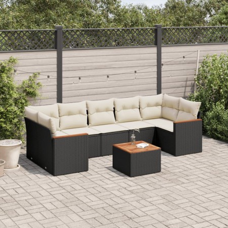 8-piece garden sofa set and black synthetic rattan cushions by , Garden sets - Ref: Foro24-3225811, Price: 444,51 €, Discount: %