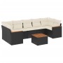 8-piece garden sofa set and black synthetic rattan cushions by , Garden sets - Ref: Foro24-3225811, Price: 444,51 €, Discount: %