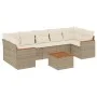 Garden sofa set with beige cushions 8 pcs PE rattan by , Garden sets - Ref: Foro24-3225813, Price: 547,80 €, Discount: %