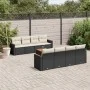 8-piece garden sofa set and black synthetic rattan cushions by , Garden sets - Ref: Foro24-3225818, Price: 510,40 €, Discount: %