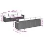 8-piece garden sofa set and black synthetic rattan cushions by , Garden sets - Ref: Foro24-3225818, Price: 510,40 €, Discount: %