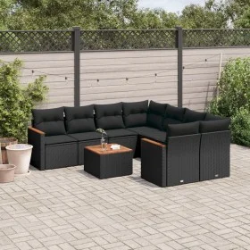 8-piece garden sofa set and black synthetic rattan cushions by , Garden sets - Ref: Foro24-3225824, Price: 557,69 €, Discount: %