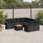 8-teiliges Gartensofa-Set und schwarze synthetische Rattankissen von , Gartensets - Ref: Foro24-3225824, Preis: 557,66 €, Rab...