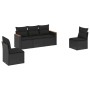 5-teiliges Gartenmöbel-Set und schwarze synthetische Rattankissen von , Gartensets - Ref: Foro24-3225845, Preis: 306,82 €, Ra...