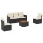 6-piece garden sofa set and black synthetic rattan cushions by , Garden sets - Ref: Foro24-3225853, Price: 331,23 €, Discount: %