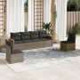 6-piece garden furniture set and gray synthetic rattan cushions by , Garden sets - Ref: Foro24-3225864, Price: 338,27 €, Disc...