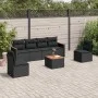 7-piece garden dining set and black synthetic rattan cushions by , Garden sets - Ref: Foro24-3225866, Price: 408,91 €, Discou...