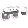 7-piece garden dining set and black synthetic rattan cushions by , Garden sets - Ref: Foro24-3225866, Price: 408,91 €, Discou...
