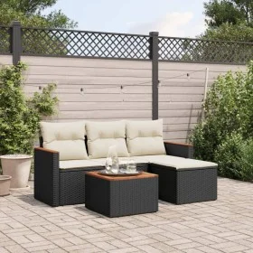 5-piece garden furniture set and black synthetic rattan cushions by , Garden sets - Ref: Foro24-3225909, Price: 270,17 €, Dis...