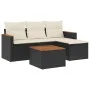 5-teiliges Gartenmöbel-Set und schwarze synthetische Rattankissen von , Gartensets - Ref: Foro24-3225909, Preis: 270,17 €, Ra...