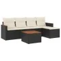 6-piece garden sofa set and black synthetic rattan cushions by , Garden sets - Ref: Foro24-3225923, Price: 320,90 €, Discount: %