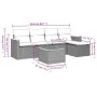 6-piece garden sofa set and black synthetic rattan cushions by , Garden sets - Ref: Foro24-3225923, Price: 320,90 €, Discount: %
