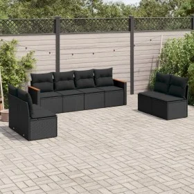 8-piece garden sofa set and black synthetic rattan cushions by , Garden sets - Ref: Foro24-3225887, Price: 477,60 €, Discount: %