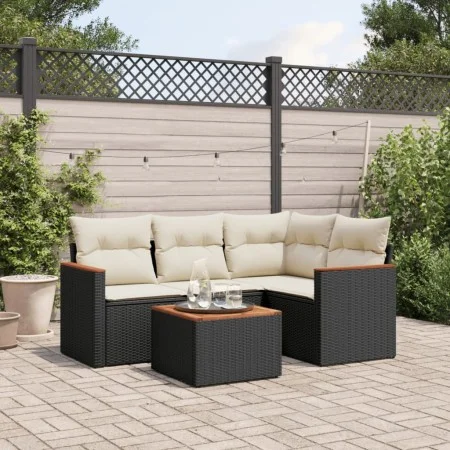 5-piece garden furniture set and black synthetic rattan cushions by , Garden sets - Ref: Foro24-3225937, Price: 301,93 €, Dis...