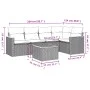 Gartensofa-Set mit beigem Kissenmix, 6-teilig, PE-Rattan von , Gartensets - Ref: Foro24-3225954, Preis: 364,98 €, Rabatt: %