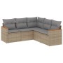 Garden sofa set with beige cushions mix 5 pieces PE rattan by , Garden sets - Ref: Foro24-3225961, Price: 329,12 €, Discount: %