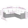 Gartensofa-Set mit beigem Kissenmix, 5-teilig aus PE-Rattan von , Gartensets - Ref: Foro24-3225961, Preis: 319,98 €, Rabatt: %