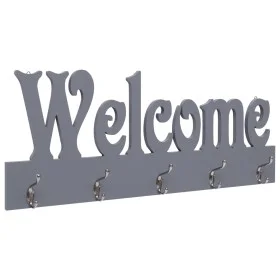 Graue Wandgarderobe WELCOME 74x29,5 cm von vidaXL, Hut- und Garderobenständer - Ref: Foro24-284248, Preis: 44,24 €, Rabatt: %